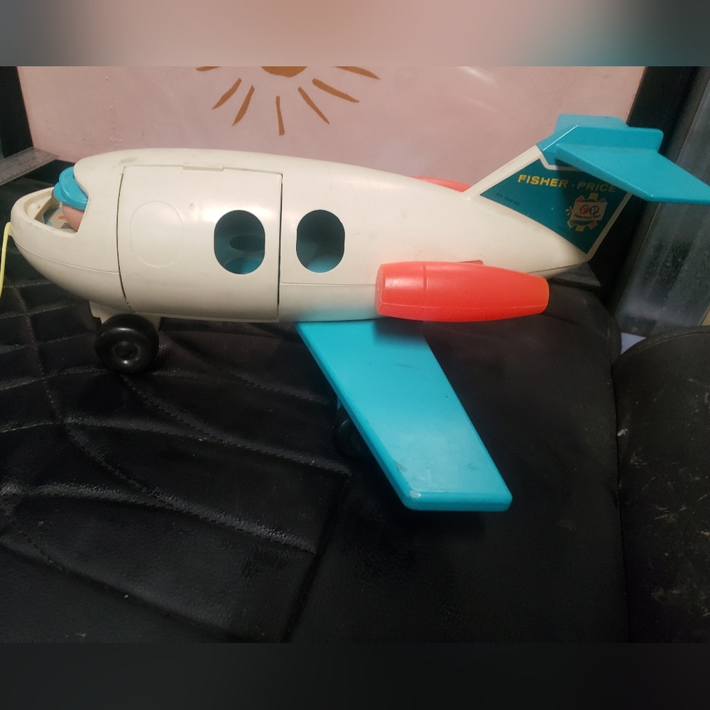 ✈️ Vintage 1970-72 Fisher-Price Little People Jet Airliner #462 + 2 Bonus (3PC.) - Picture 3 of 14